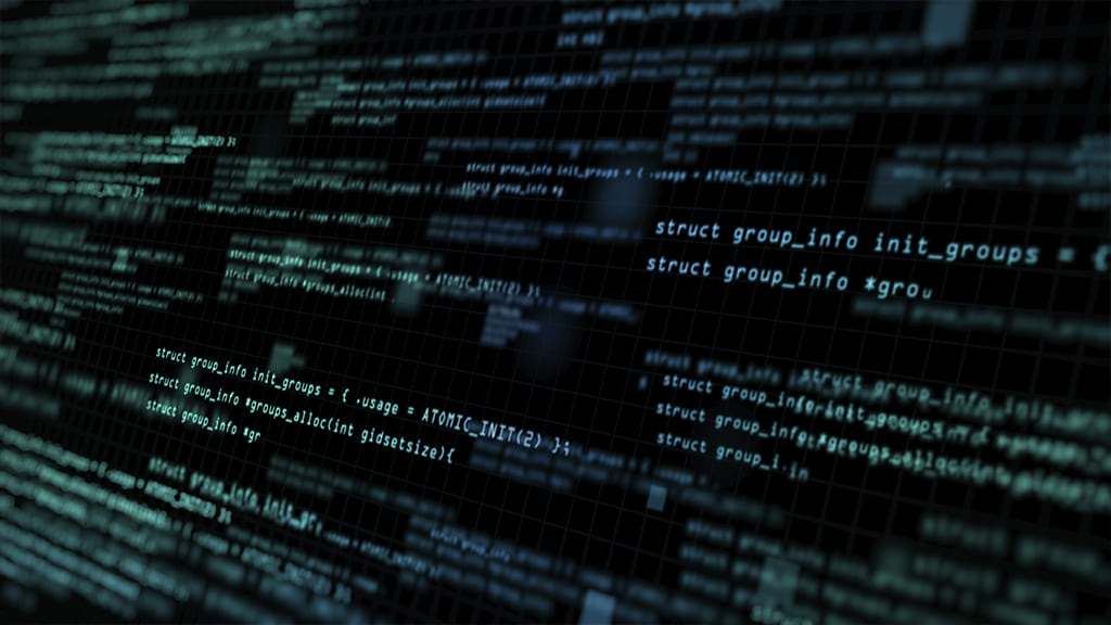 Uma tela preta com diversos códigos referente à dados de computador. As letras são azuis.
